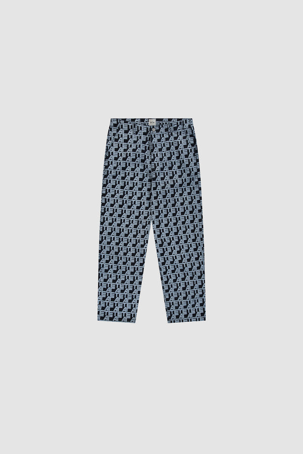 Allover Square Pants in Denim, Front view