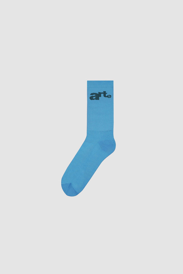 Big Logo Socks in Blue, front view
