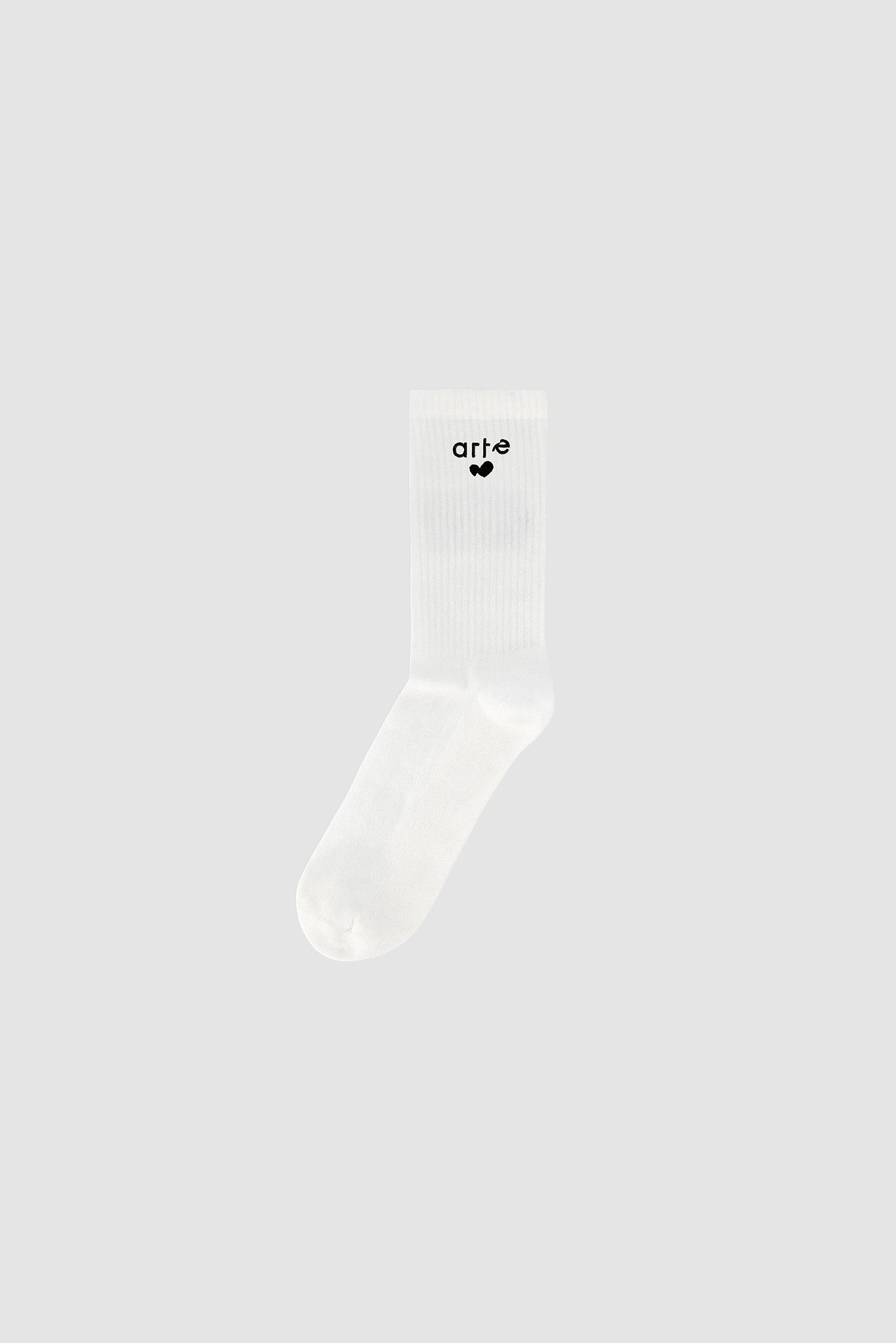 Chaussettes à logo en forme de cœur en blanc, vue de face