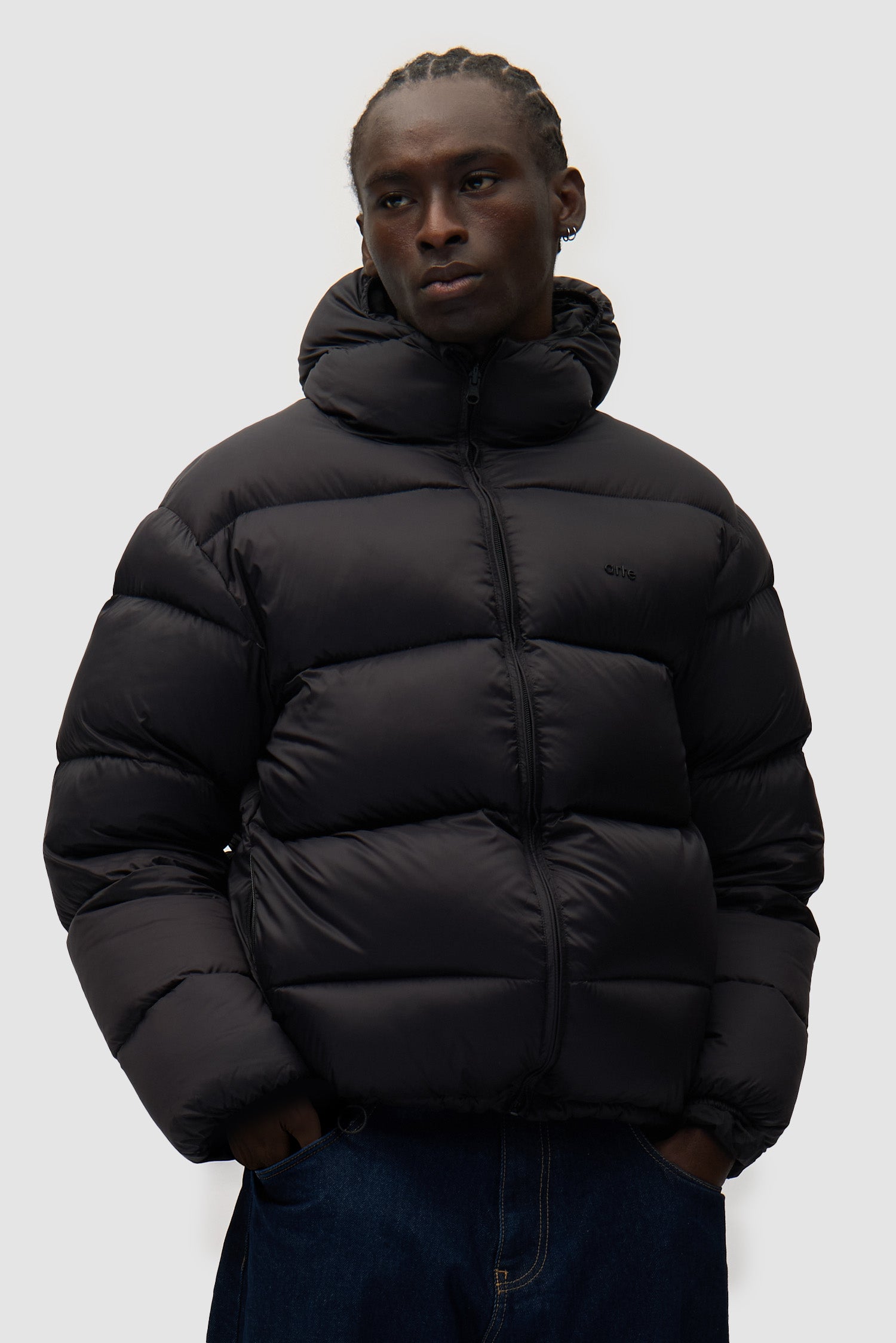 Reversible Puffer Jacket - Black