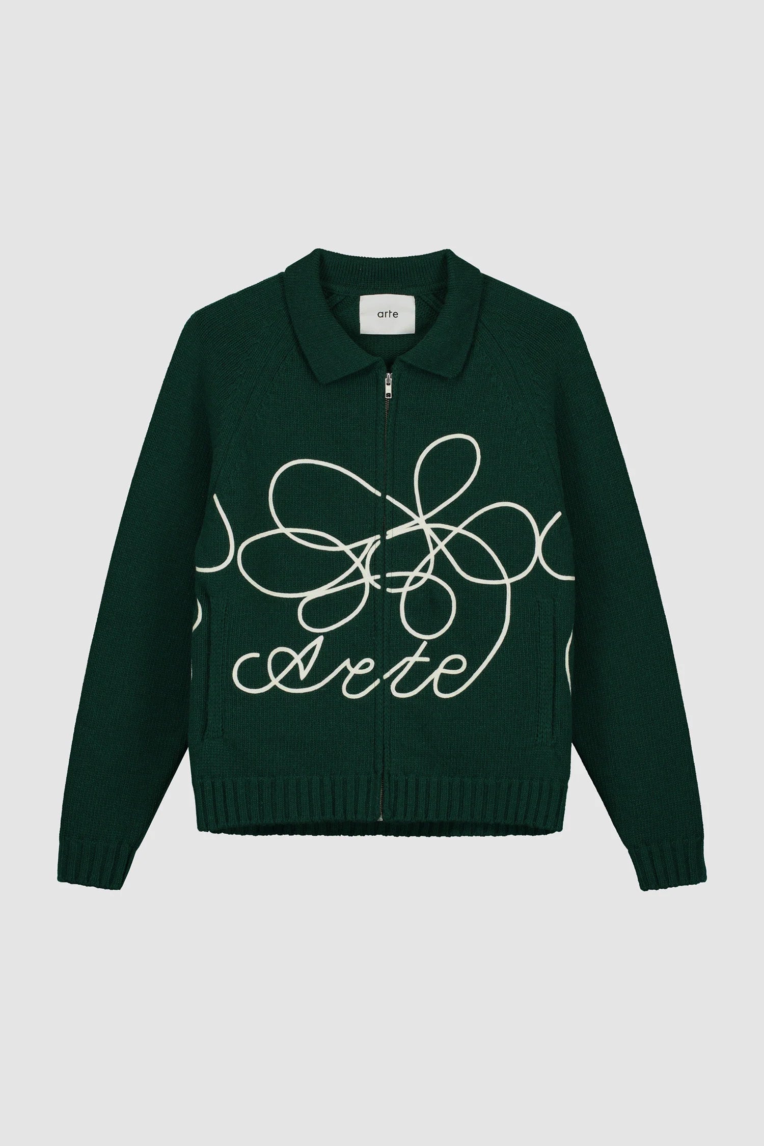 Tricot avec logo fleuri - Vert