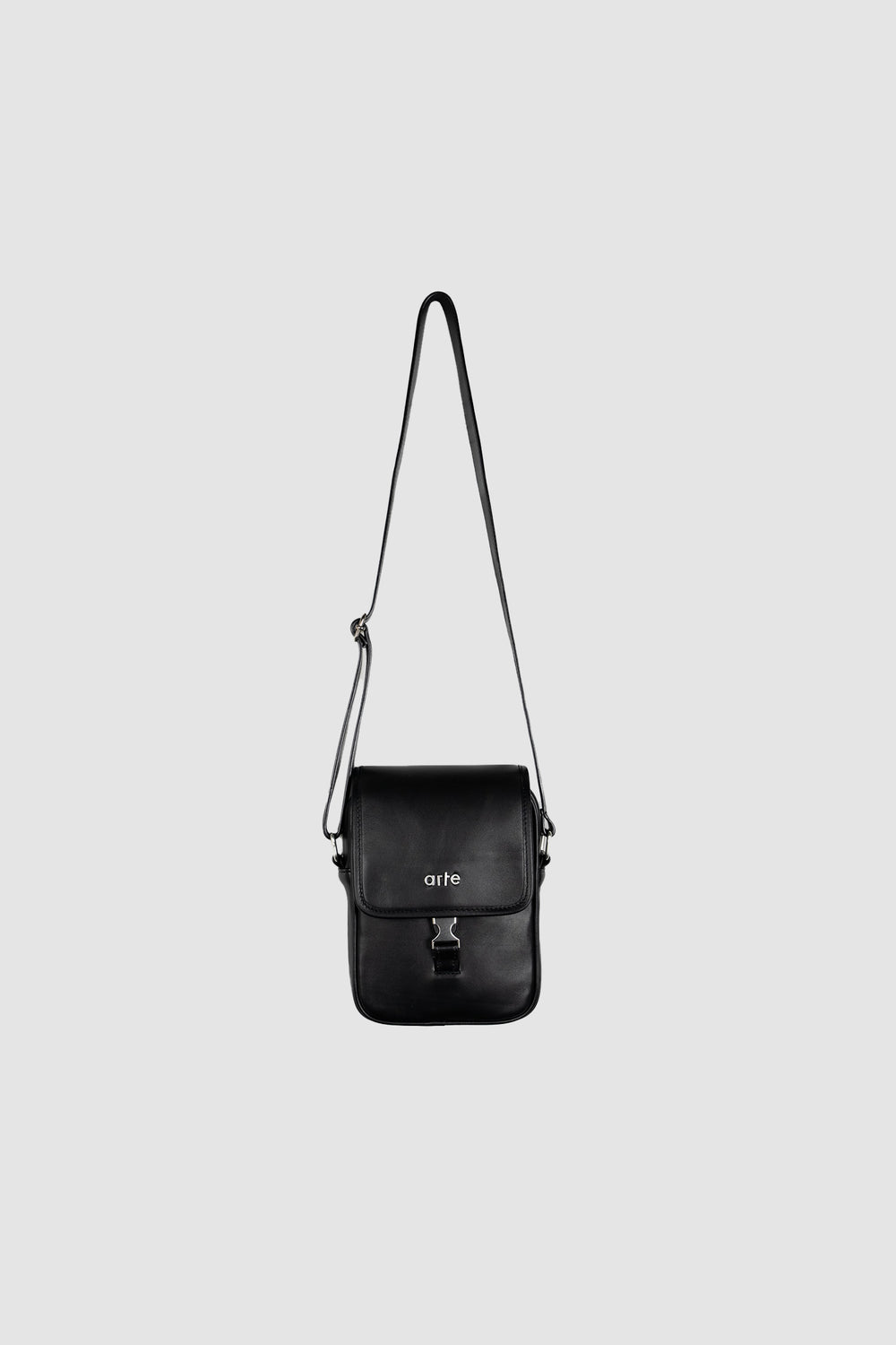 Leather Crossbody Bag - Black