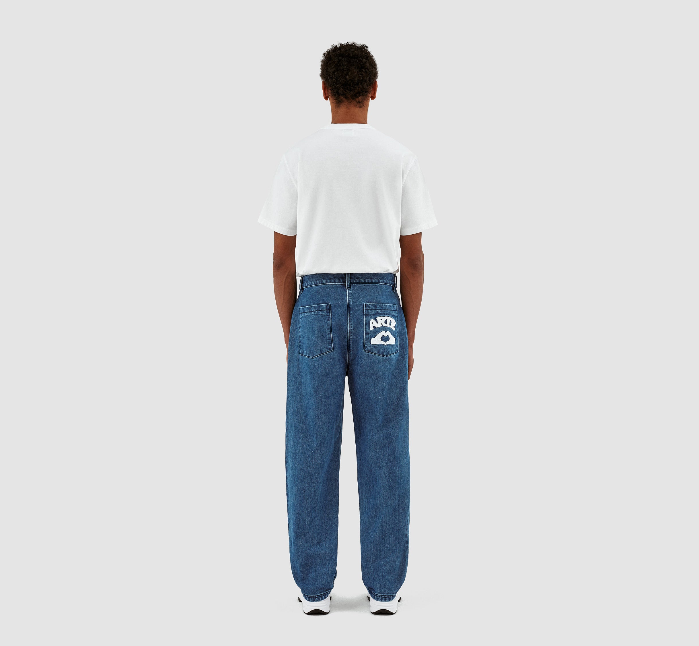 Paul Pocket Logo Denim Pants - Washed Blue