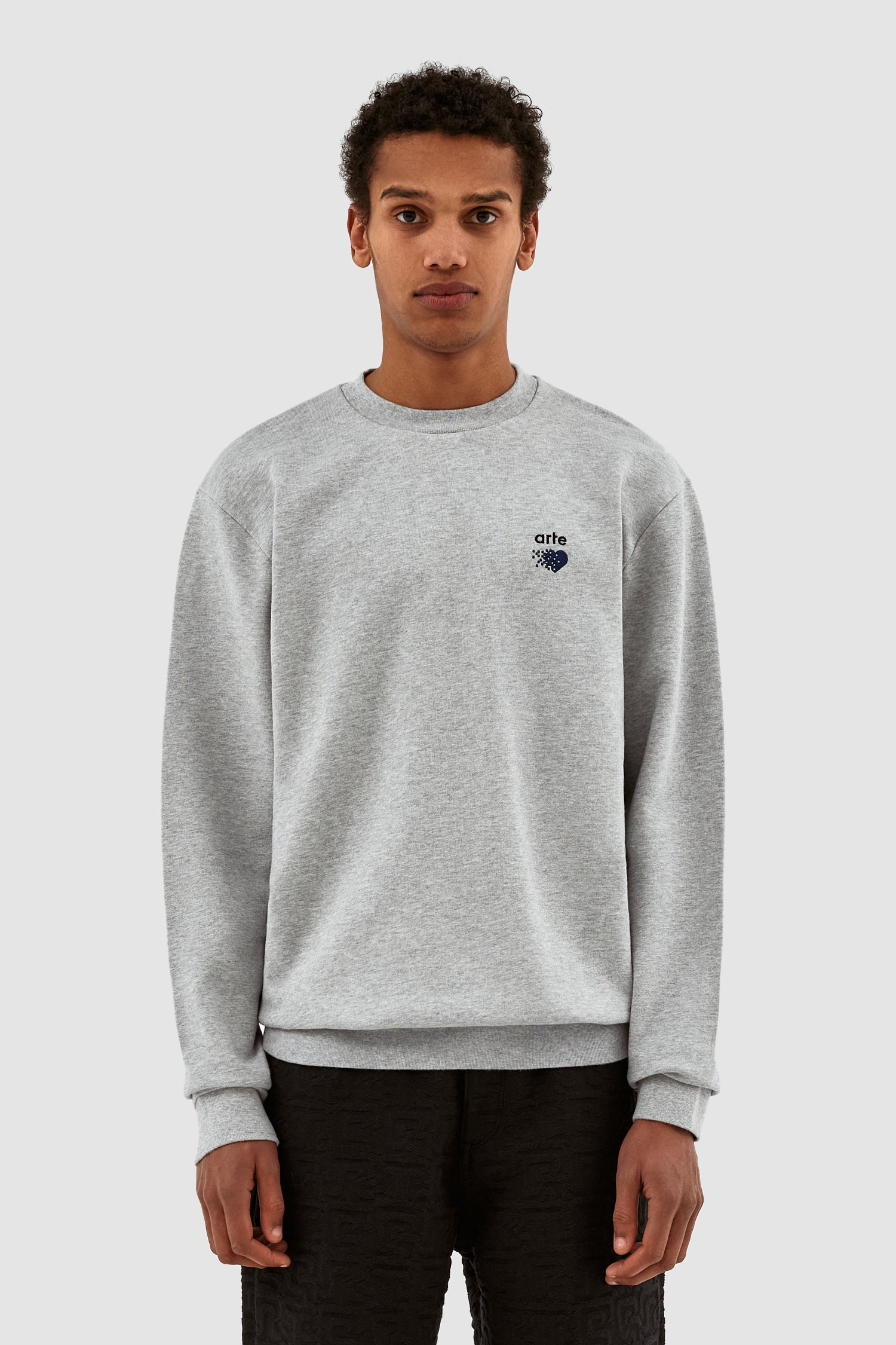 Cohen Pixel Heart Sweater - Grey