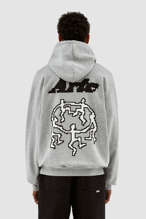 Harmon Back Pixel Dancers Hoodie - Grey