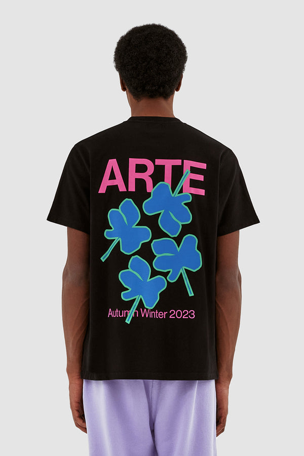 Tommy Back Flowers T-shirt - Black