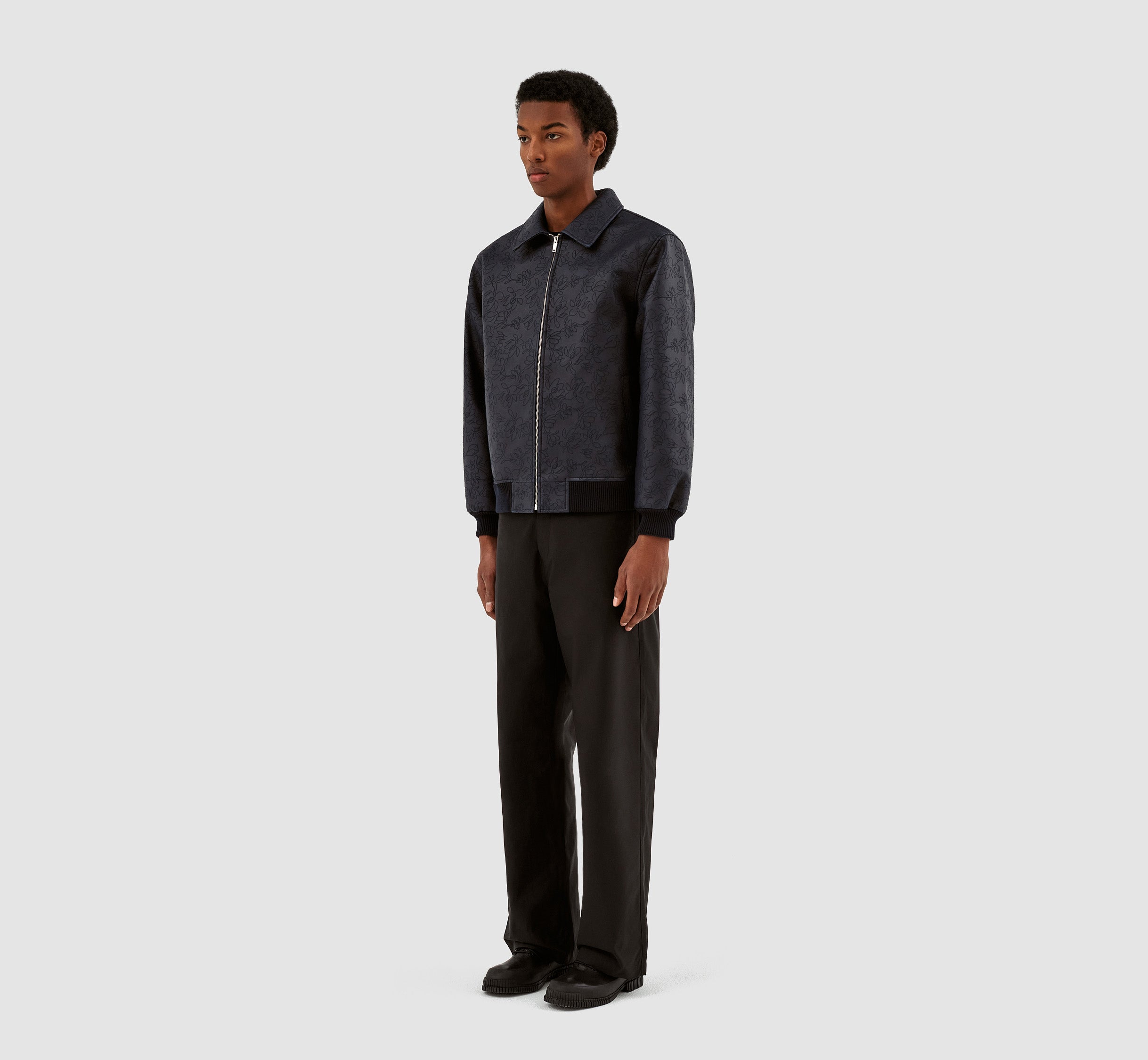 Jonah Embroidery Jacket - Navy