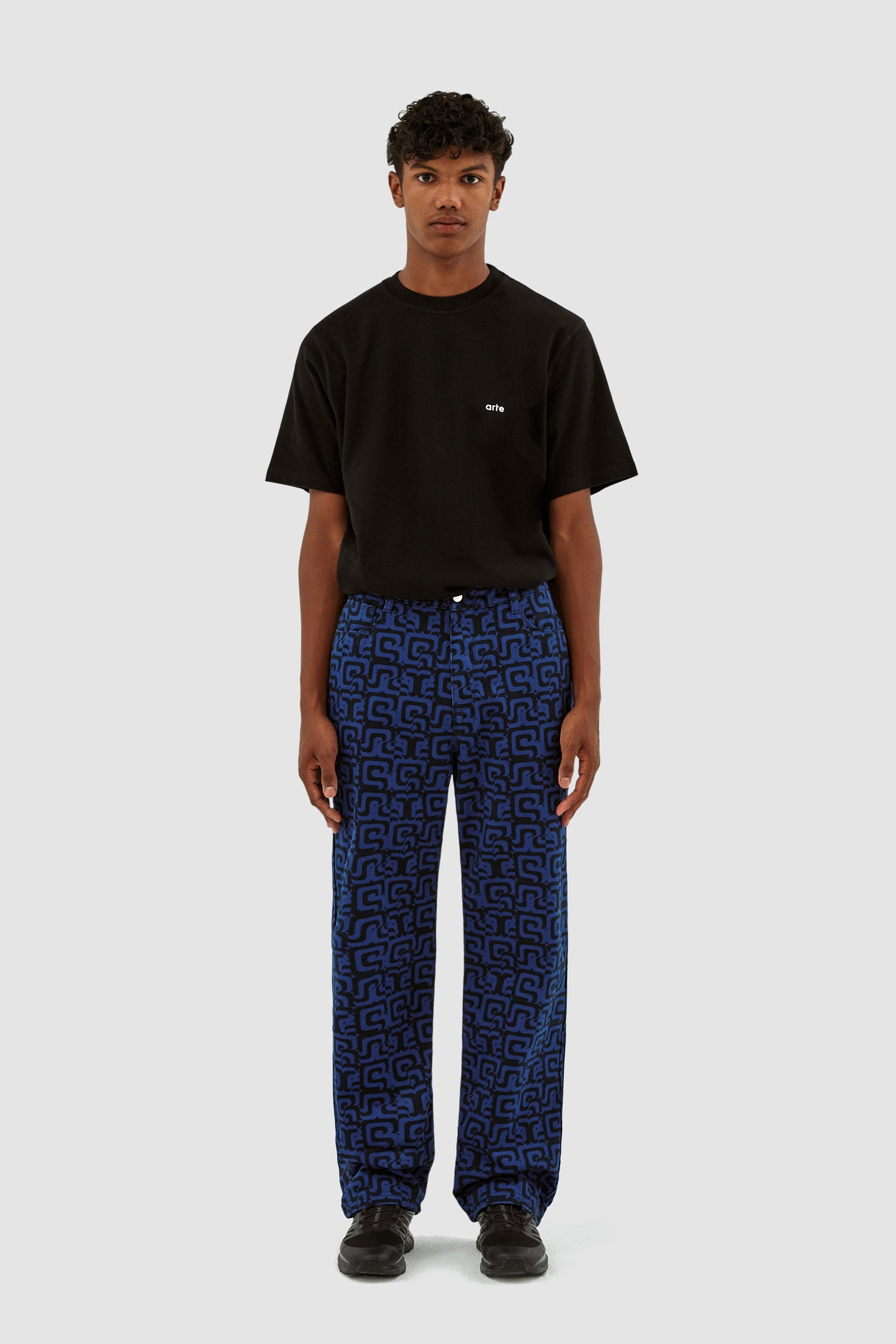 Jonas Allover Pants - Navy/Blue