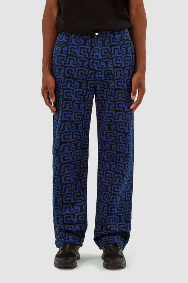 Jonas Allover Pants - Navy/Blue - Arte Antwerp