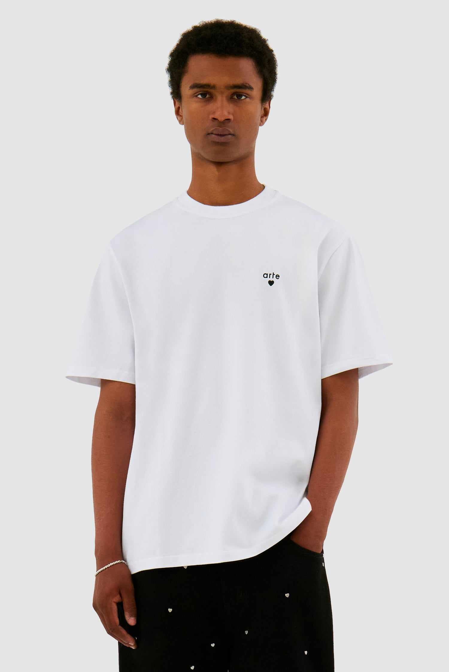 T-shirt avec logo en forme de cœur - blanc