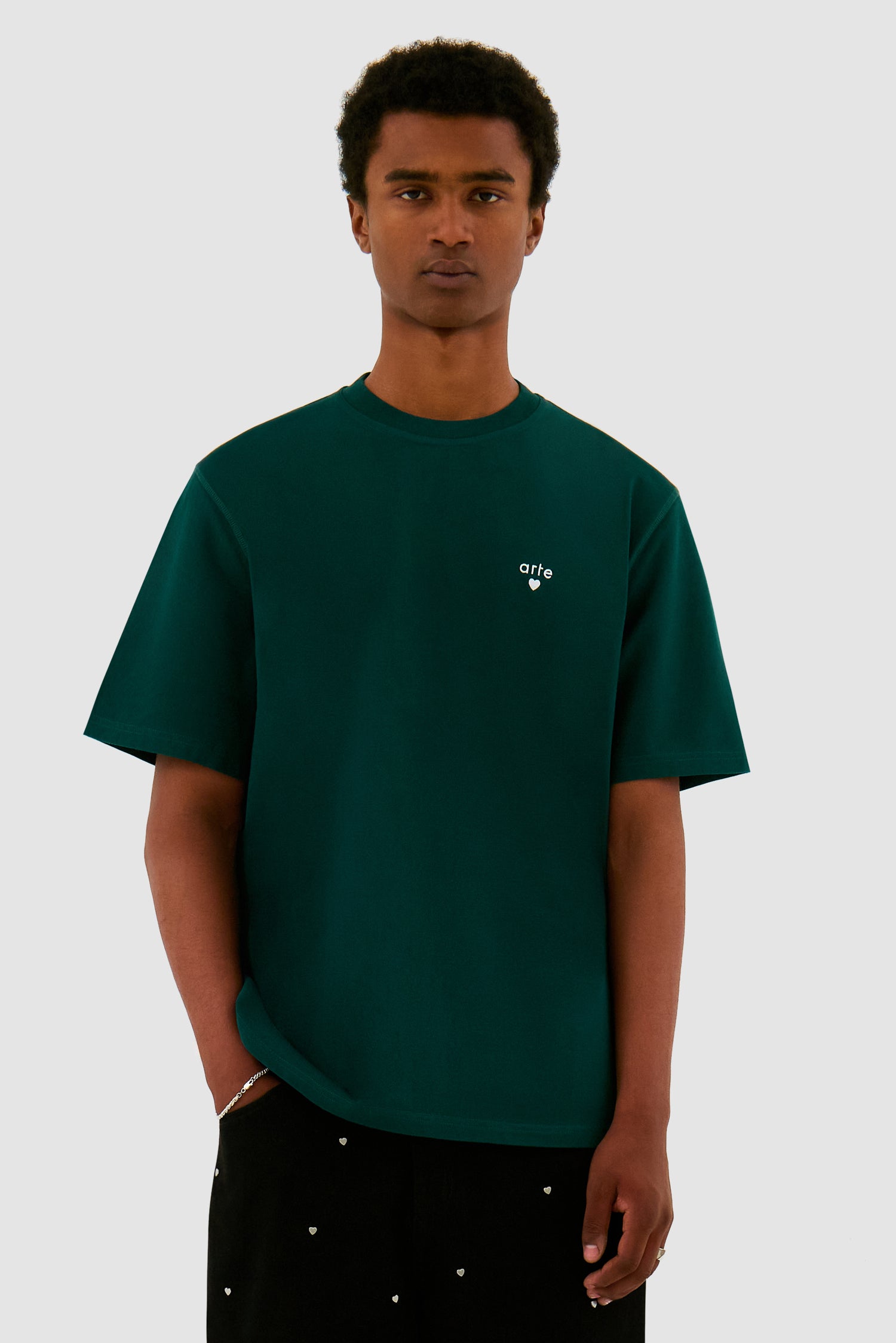 T-shirt avec logo en forme de cœur - Vert