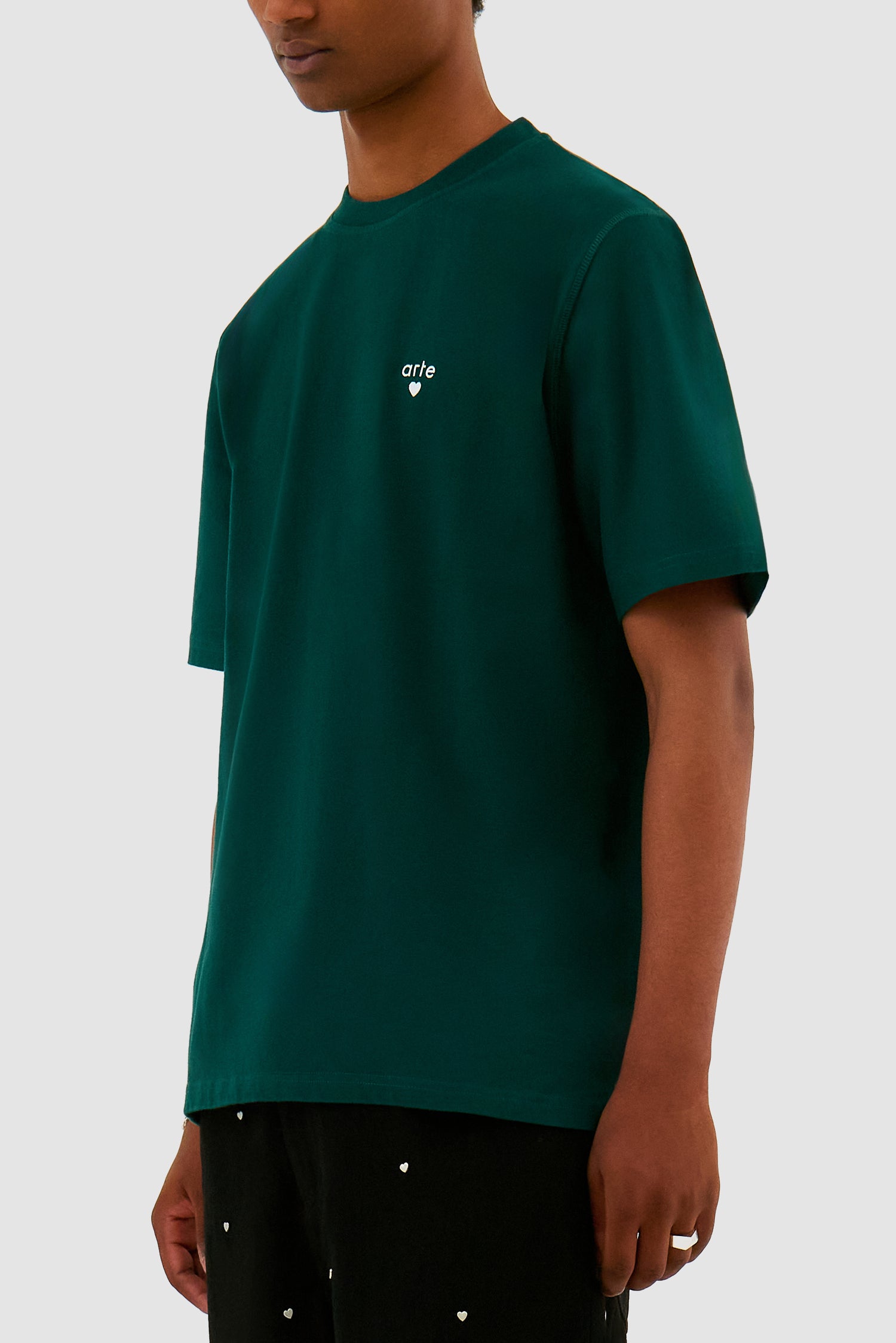 T-shirt avec logo en forme de cœur - Vert