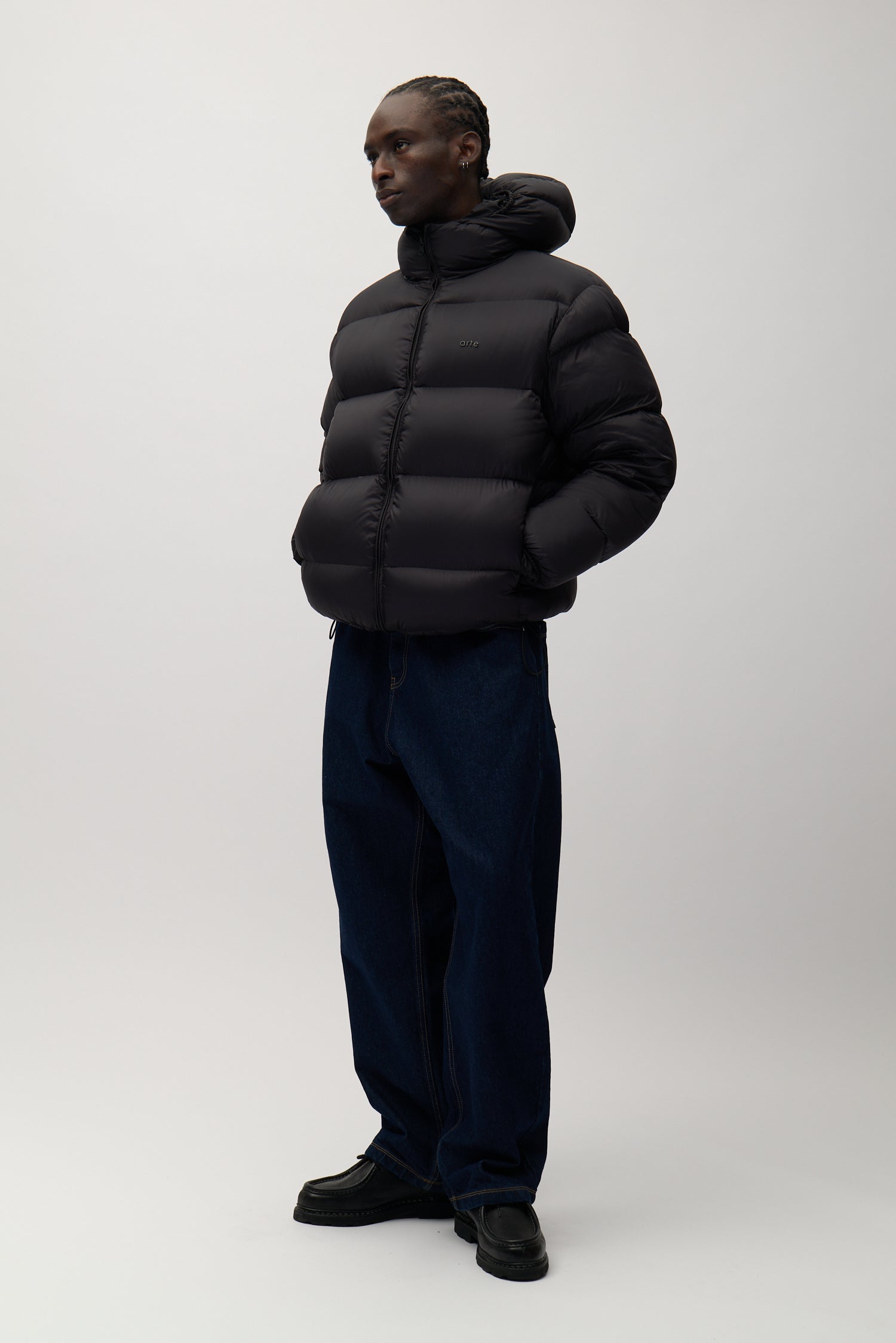 Reversible Puffer Jacket - Black