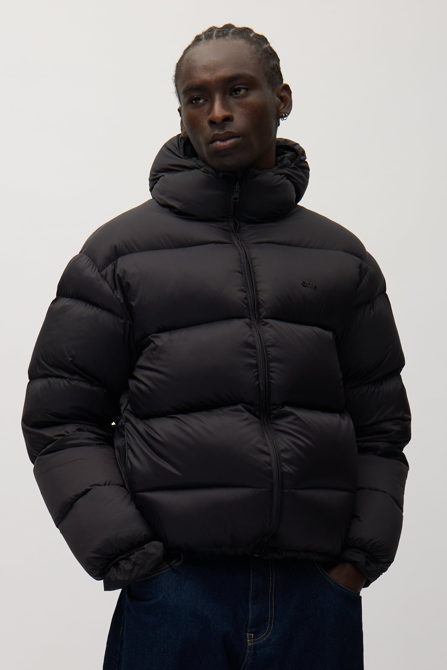 Reversible Puffer Jacket - Black