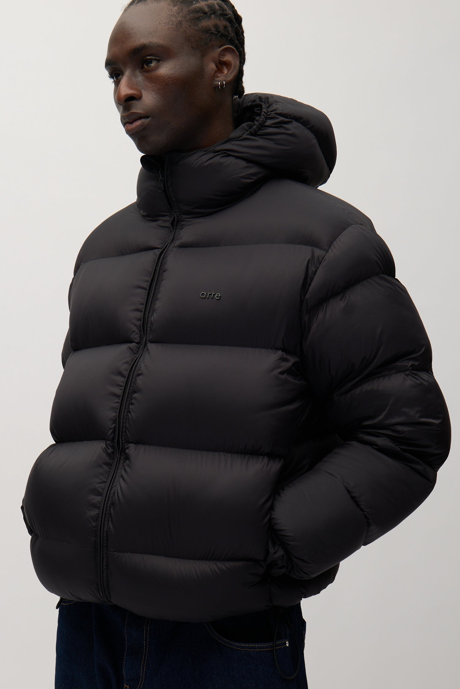 Reversible Puffer Jacket - Black