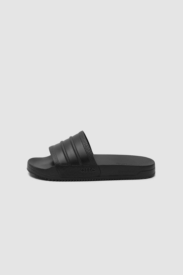 Arte for adidas Adilette in Core Black, outside view