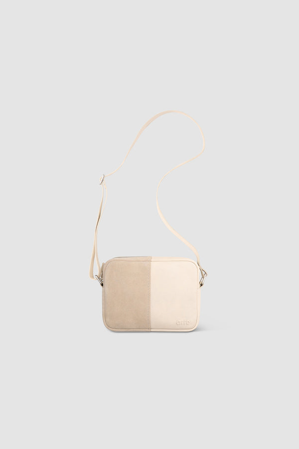 Multi Leather Baka Bag in Cream, detail view