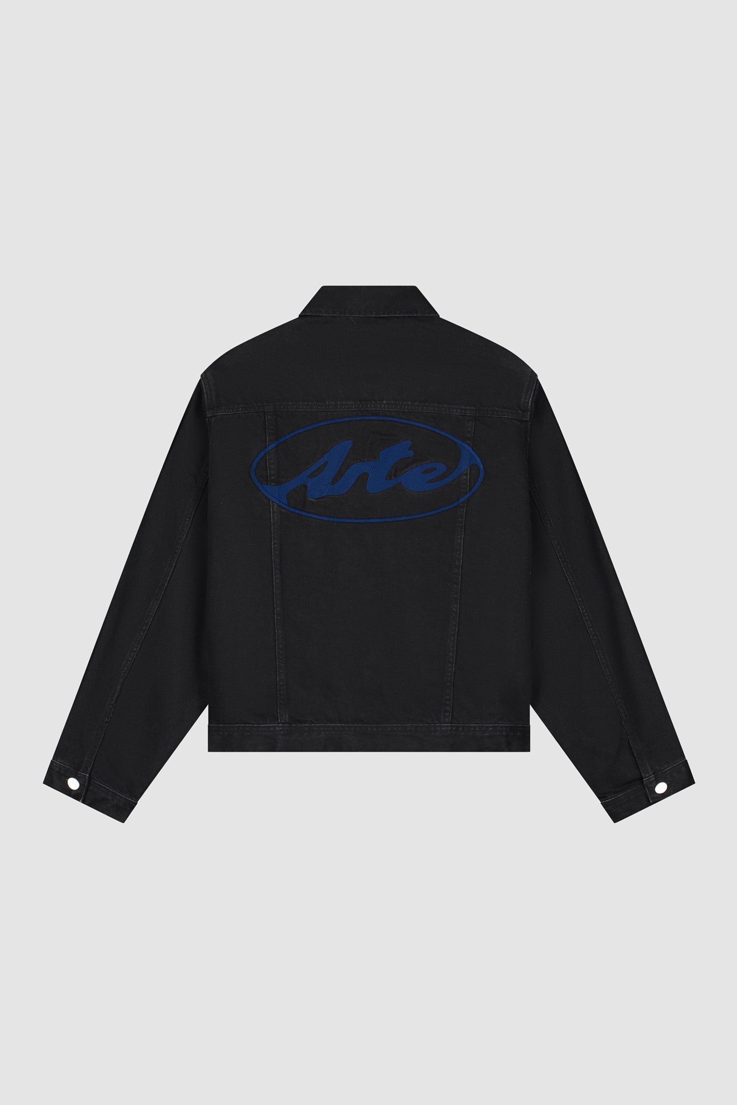 Veste en jean avec logo cercle - Noir