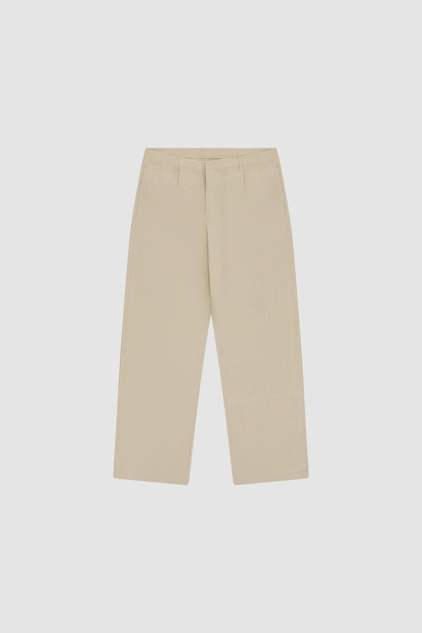 Peter Drawstring Pants in Cream, front view