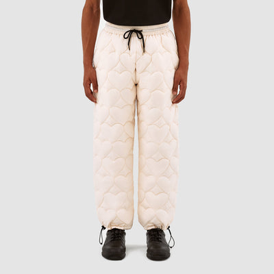 Paolo Heart Puffer Pants - Cream