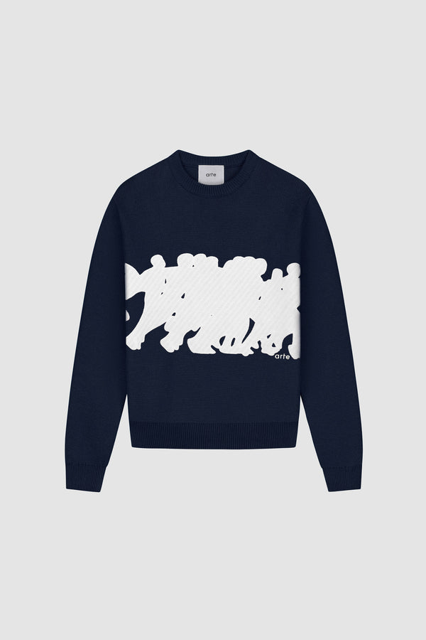 Kris Multi Runner in Navy, front view