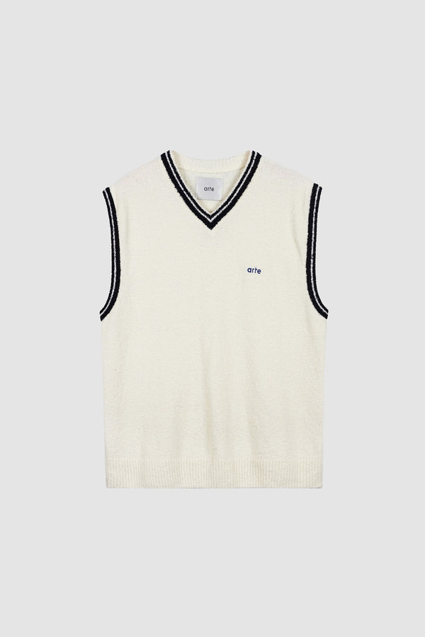 Karl Logo Vest in White, front view
