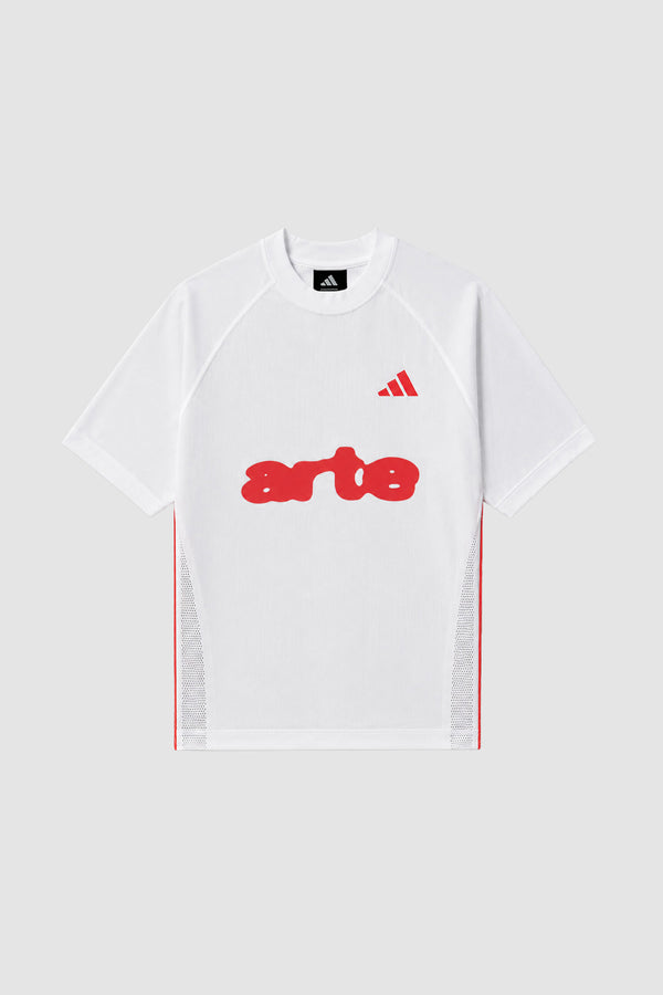 Arte for adidas Double Layer Jersey in White/Black, Front view