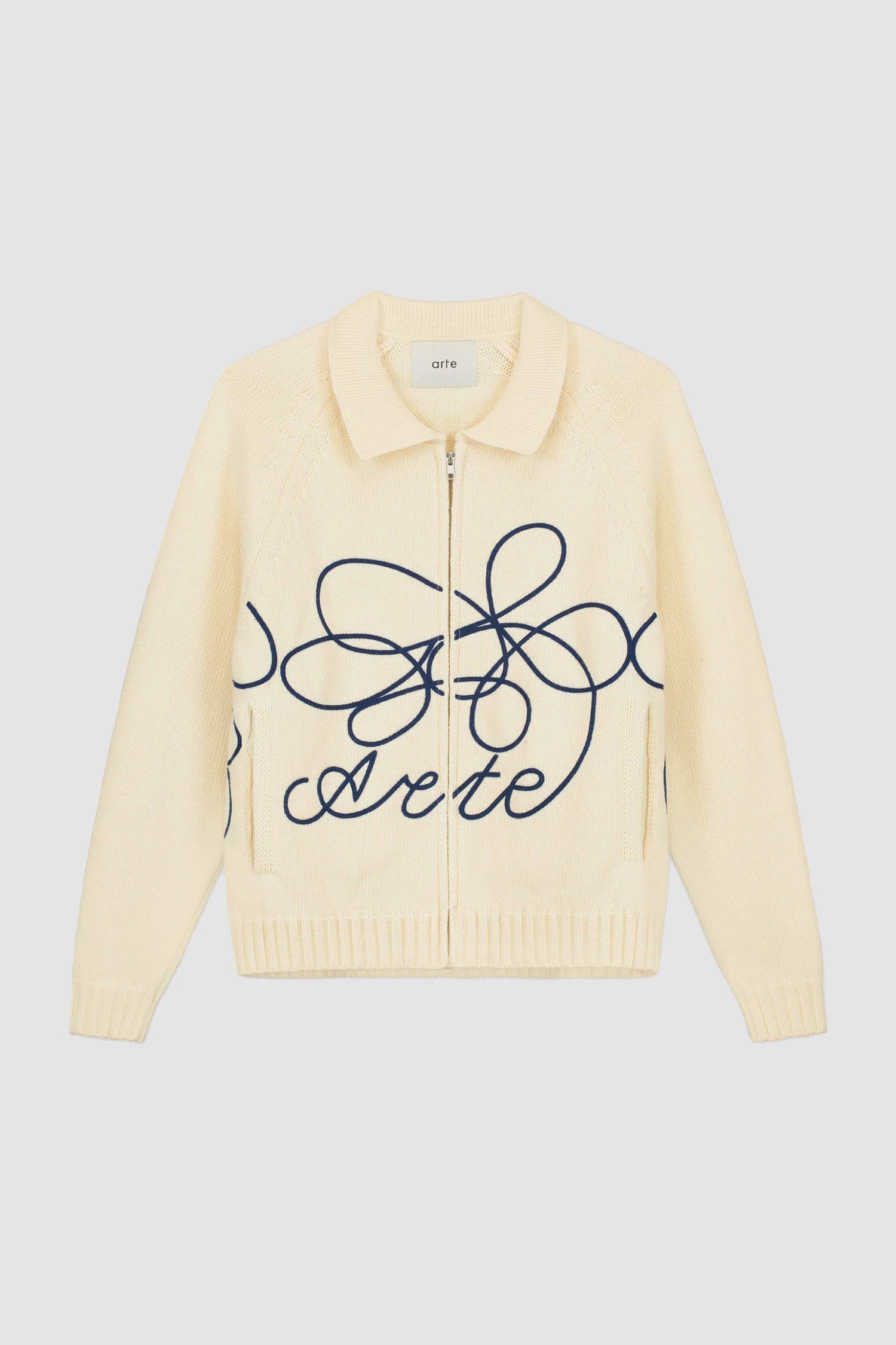 Tricot avec logo fleuri - Crème