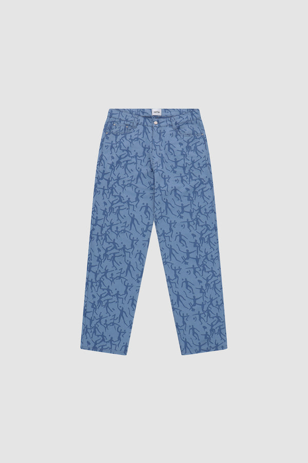 James Allover Pants in Blue, front view