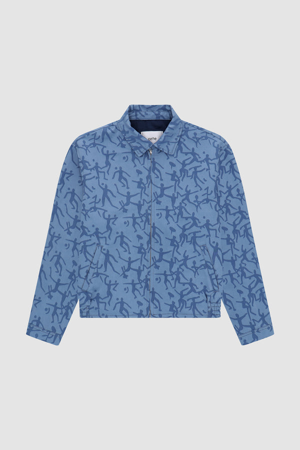 James Allover Jacket in Blue, front view