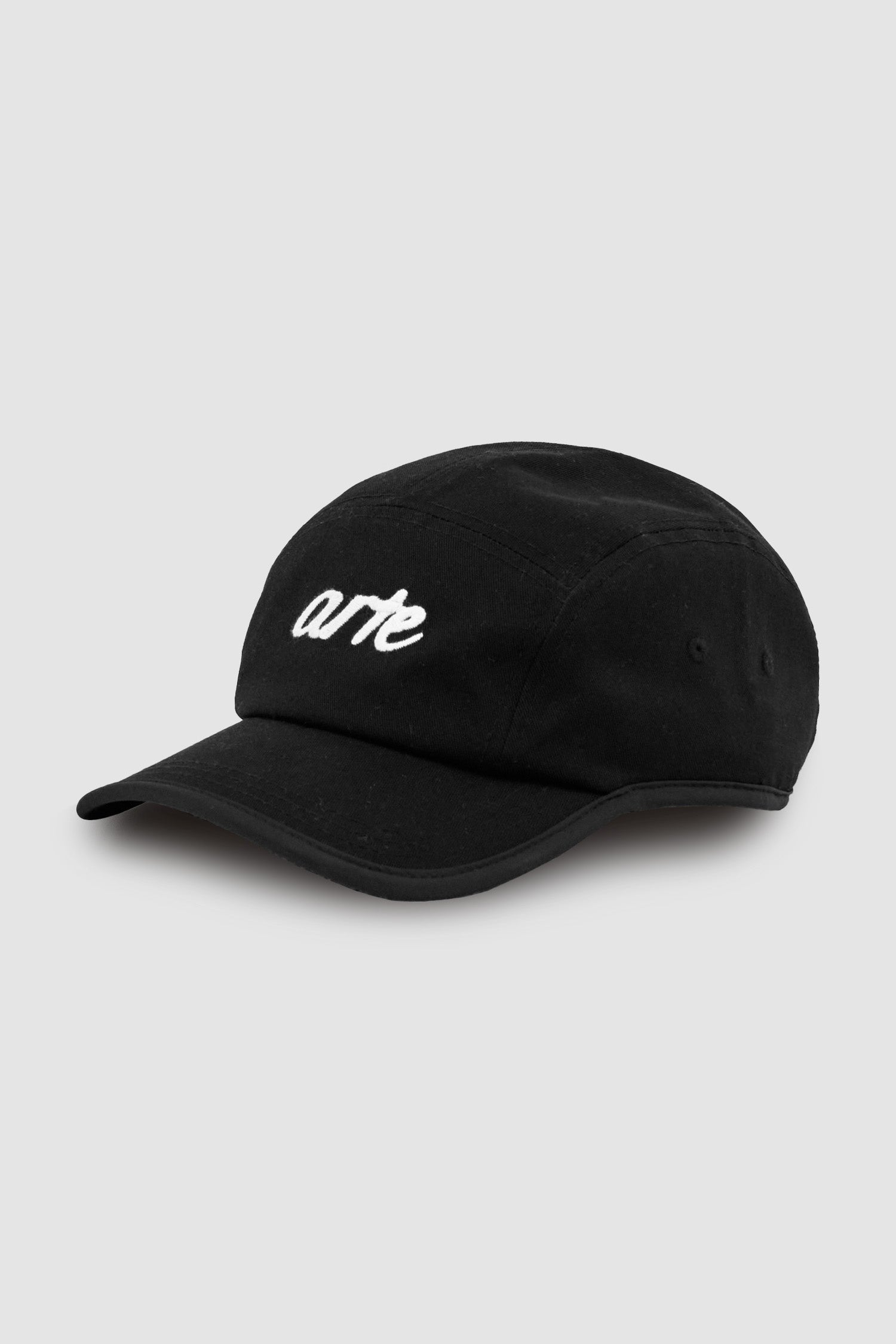 Casquette brodée à 5 panneaux - Noir