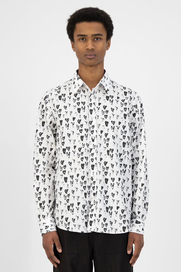 Stockton Hearts Shirt - White/Black