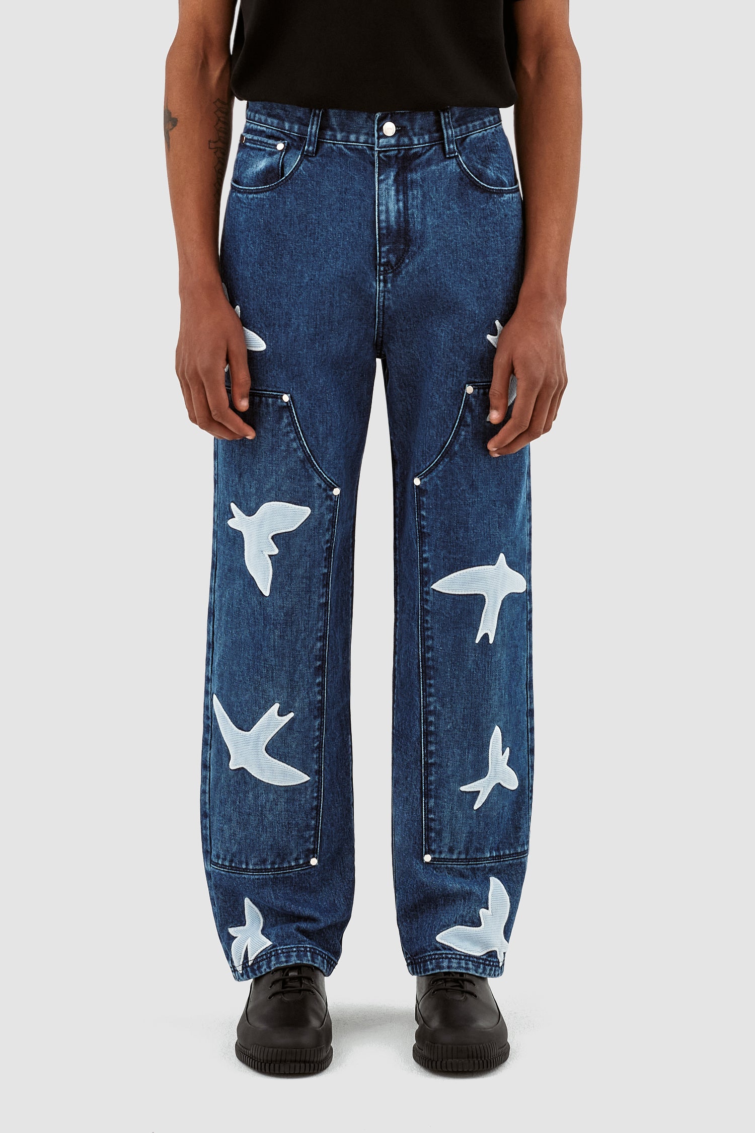 Parker Birds Pants - Washed Blue