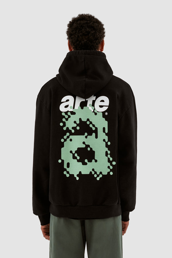 Harmon Back A Pixel Hoodie - Black