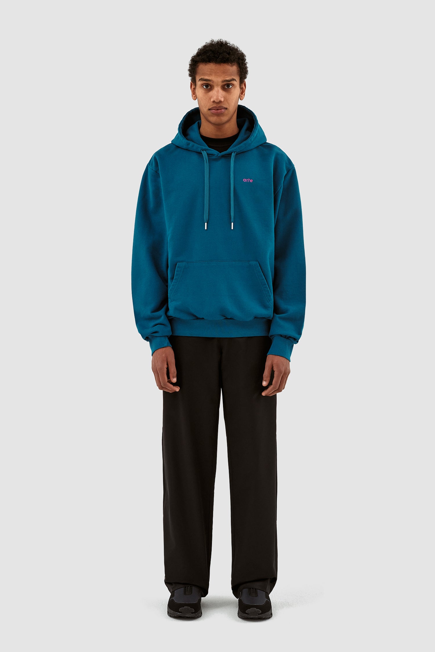 Harmon Back A Pixel Hoodie - Blue Lagoon