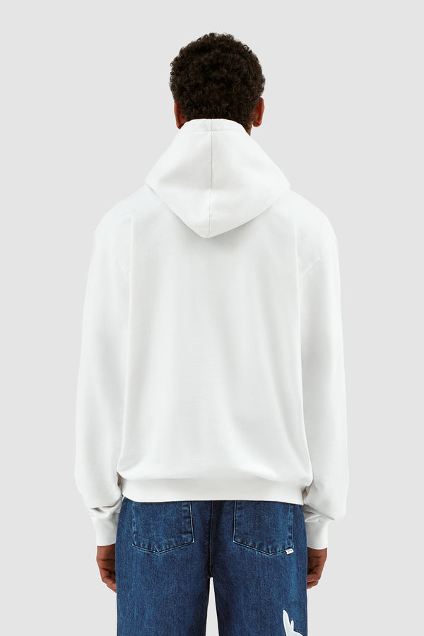 Harmon Pixel Logo Hoodie - White
