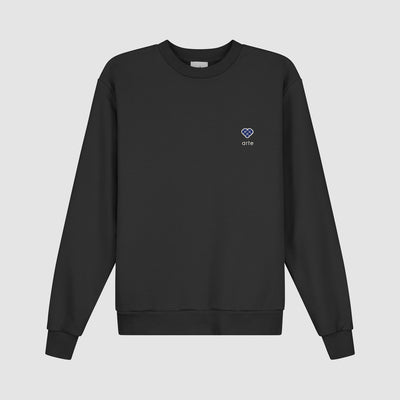 Cohen Heart Patch Sweater - Black