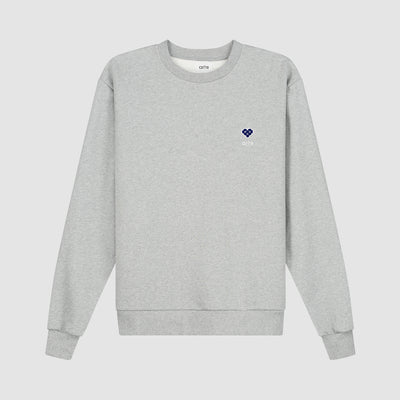 Cohen Heart Patch Sweater - Grey