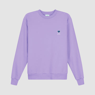 Cohen Heart Patch Sweater - Violet