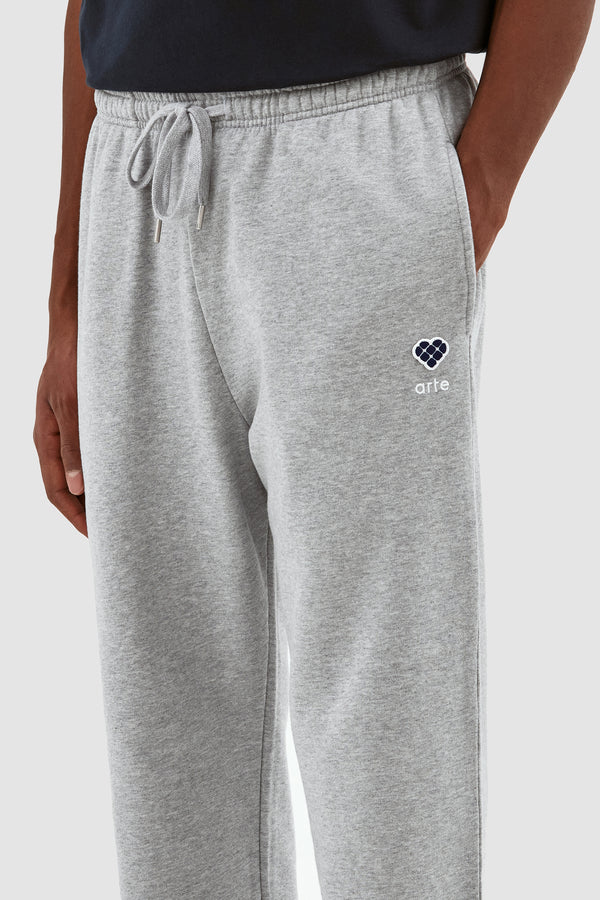 Tristian Heart Patch Pants - Grey