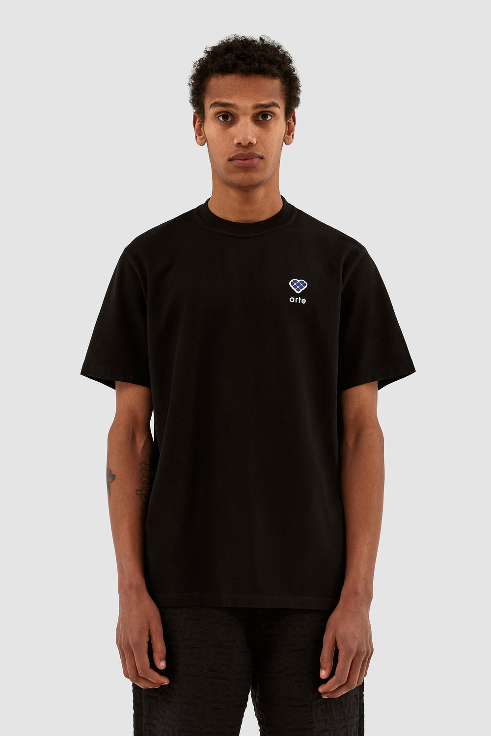 Tommy Heart Patch T-shirt - Black