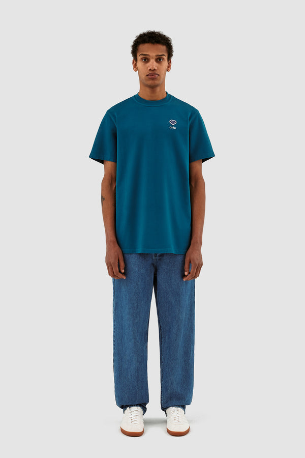 Tommy Heart Patch T-shirt - Blue Lagoon