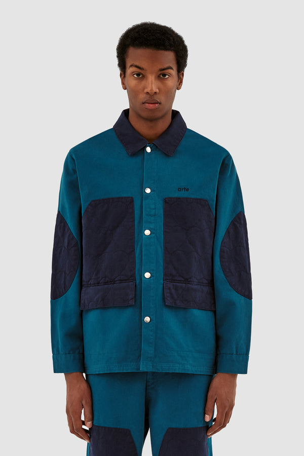 Jules Heart Padded Jacket - Petrol Blue