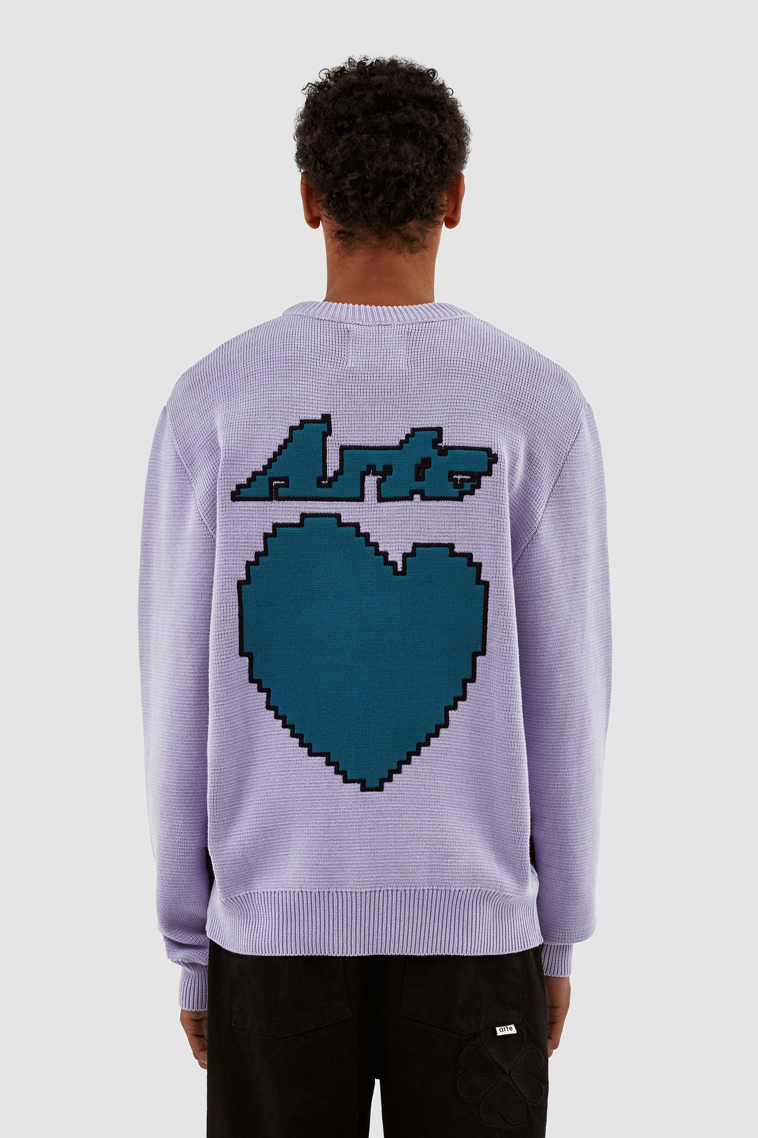 Kobe Back Heart Sweater - Purple