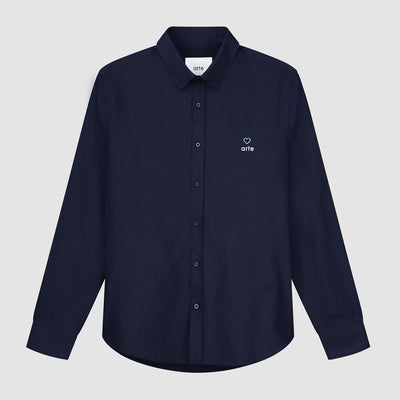 Stockton Heart Patch Shirt - Navy