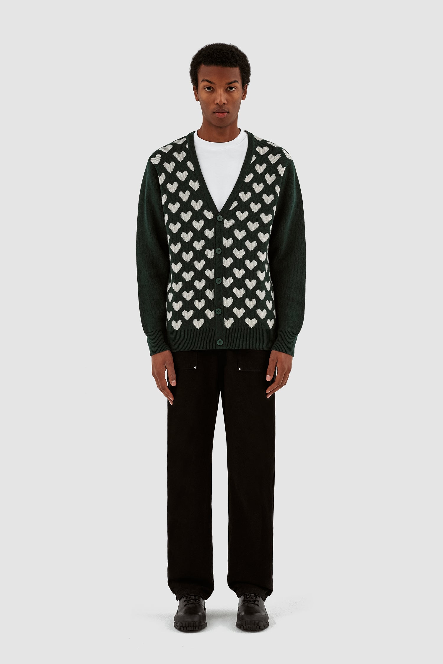 Kyle Heart Cardigan - Green