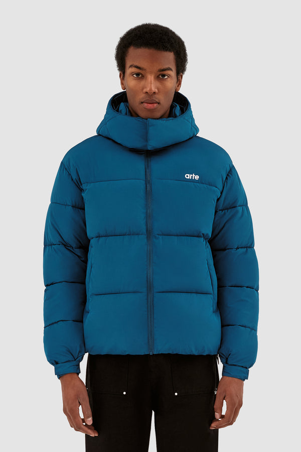Joey Puffer Jacket - Petrol Blue