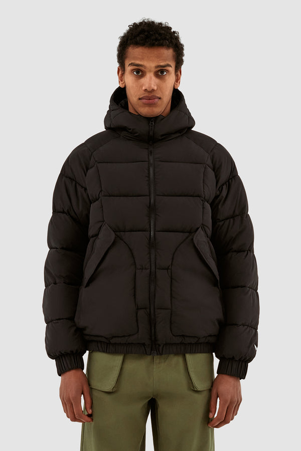 Joey Cuts Puffer Jacket - Black - Arte Antwerp