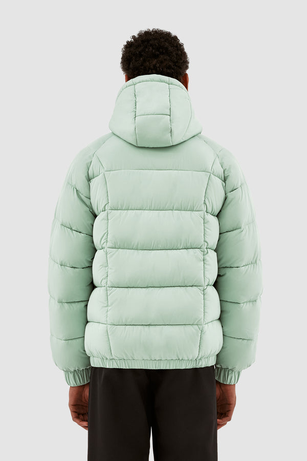 Joey Cuts Puffer Jacket - Light Green