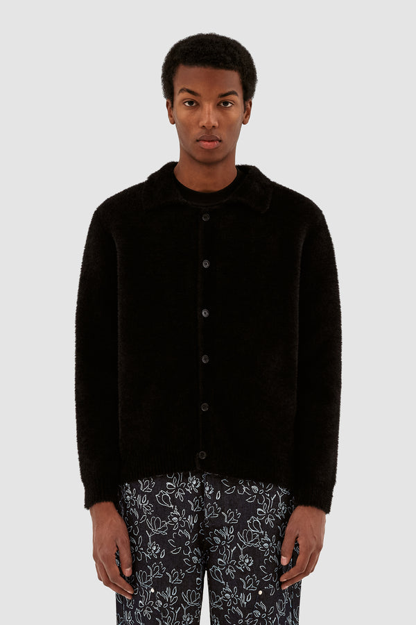 Kyle Fluffy Cardigan - Black